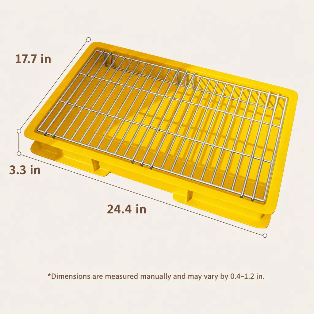 Plastic Dog Potty Tray with Grid Insert