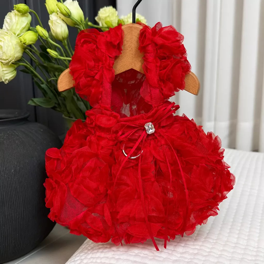 Pet Summer Dress with Suspender-Style Straps