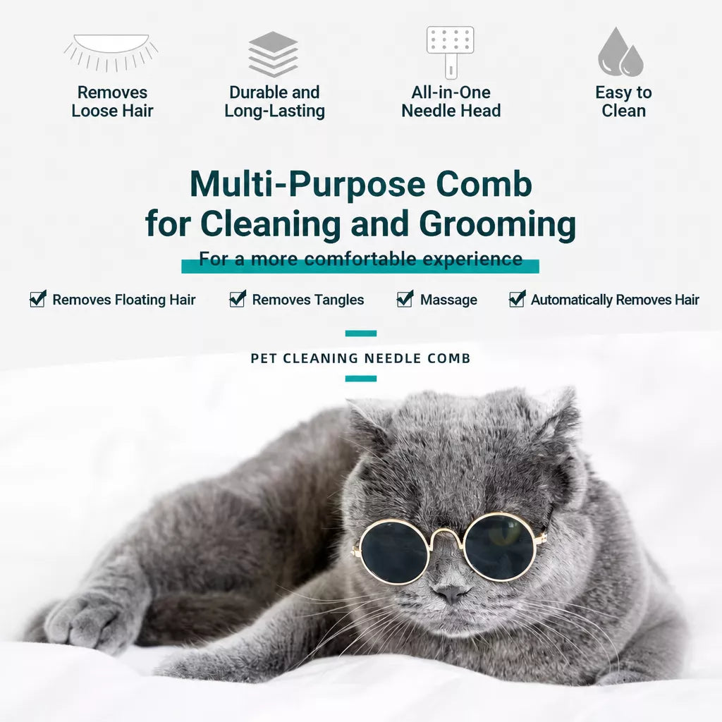 Fine-Tooth Flea Comb for Cats and Dogs