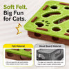 Plush Square Cat Toy with Three Bells