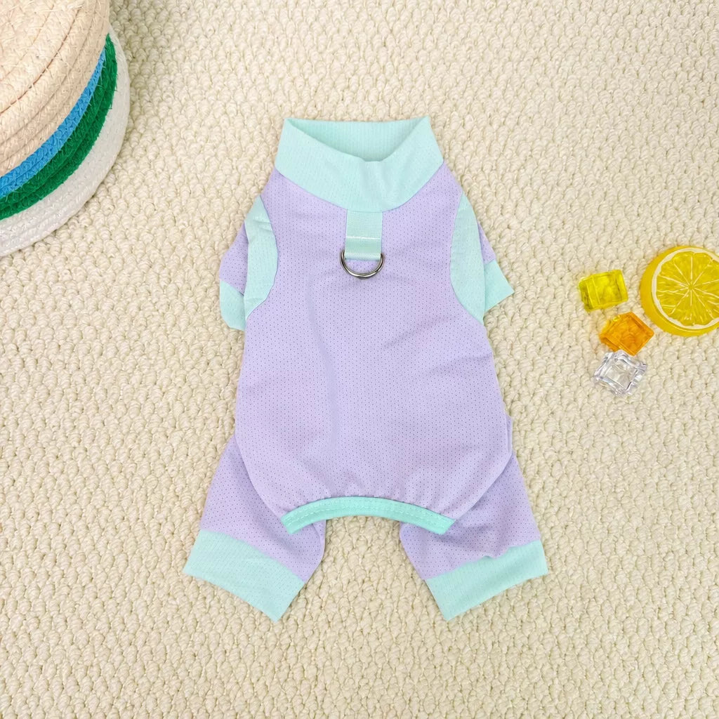 Warm-Weather Four-Legged Mesh Pet Shirt for Dogs and Cats