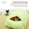Enclosed Plush Pet Bed for Cats and Small Dogs