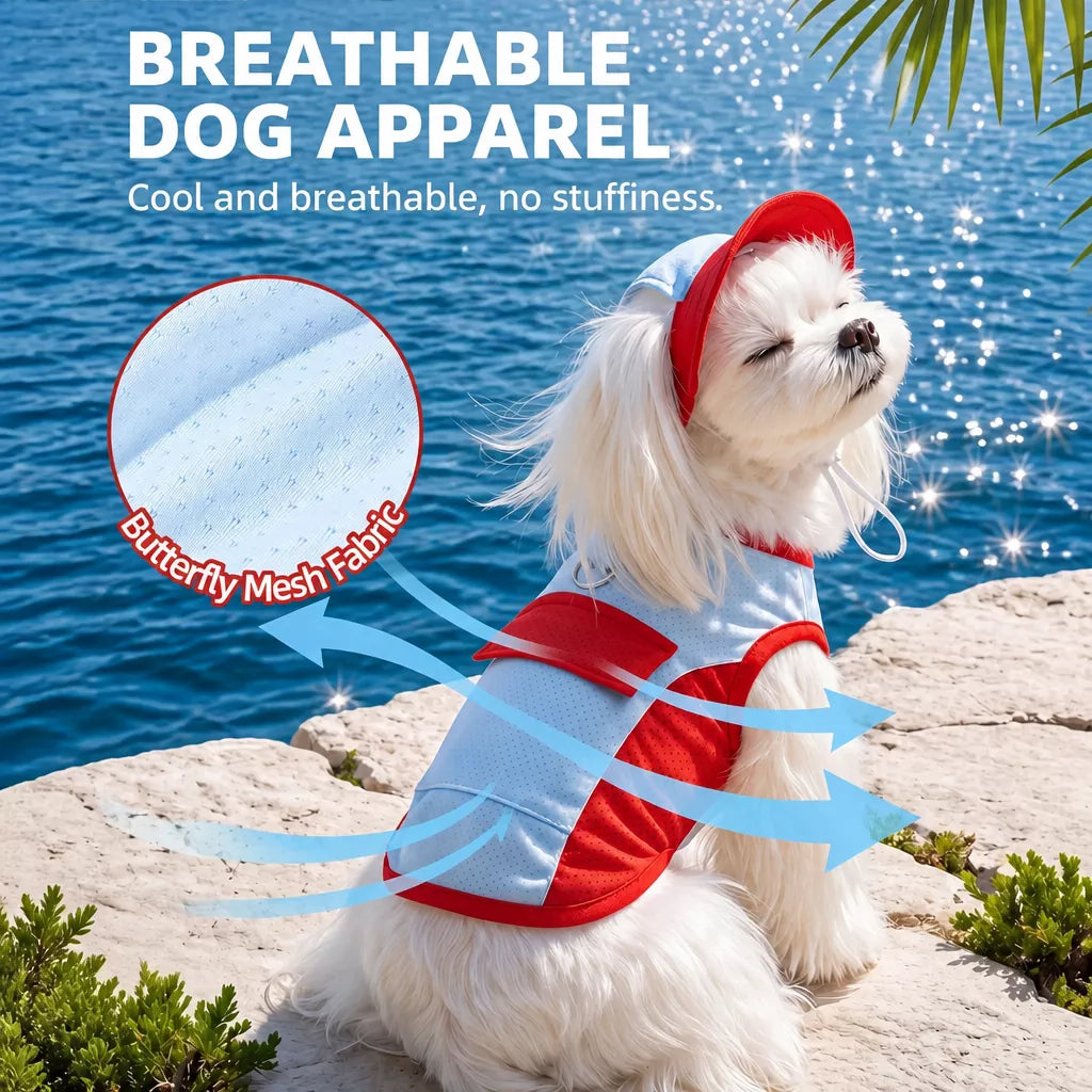 Lightweight Polyester Summer Vest for Small Dogs