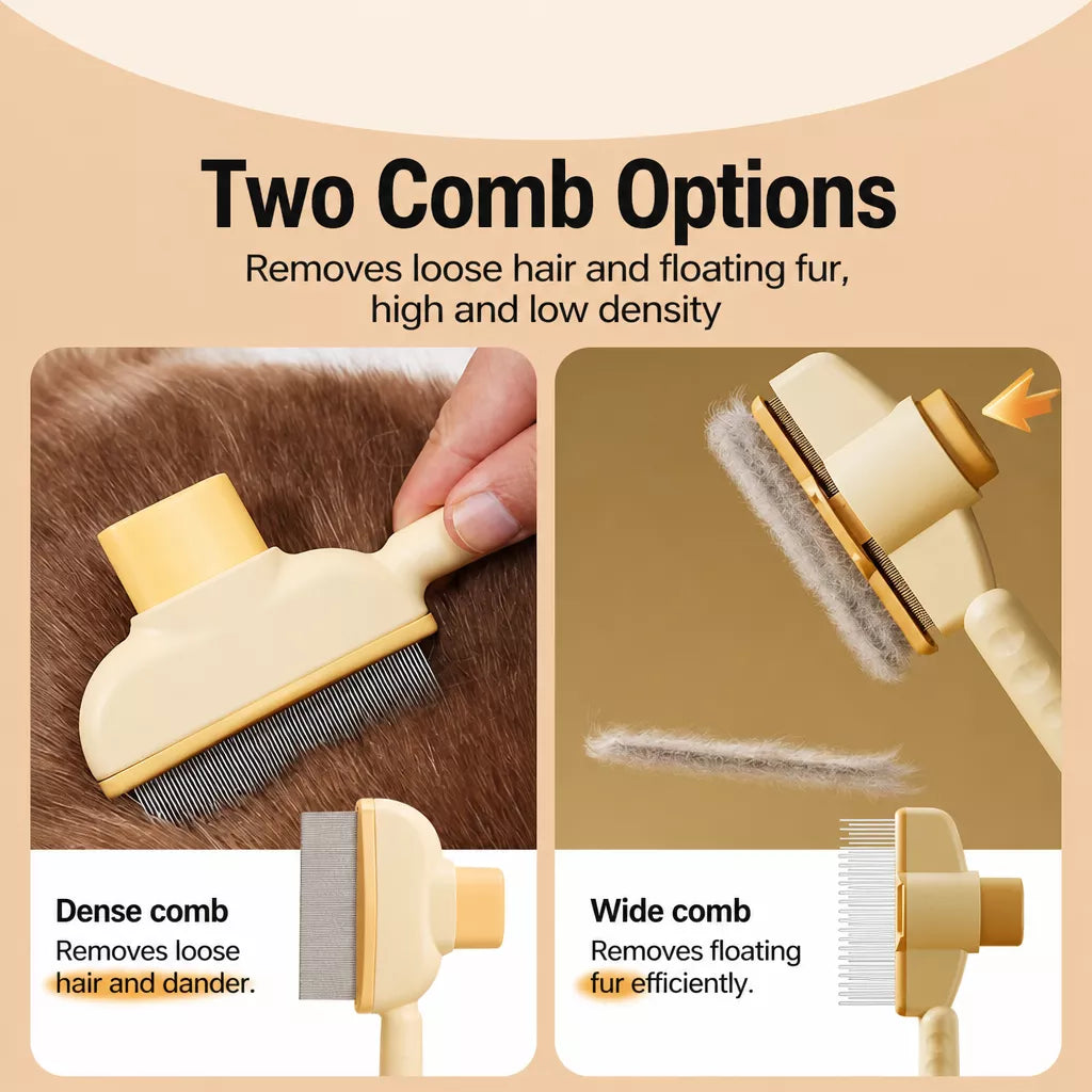 Self-Cleaning Detangling Brush for Cats and Dogs