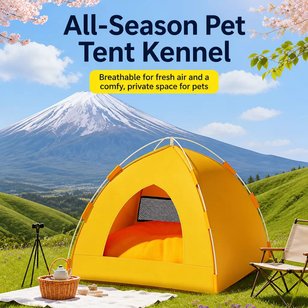 Year-Round Convertible Tent Bed for Cats and Small Dogs