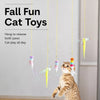 Hanging Feather Cat Teaser Toy with Elastic Wand