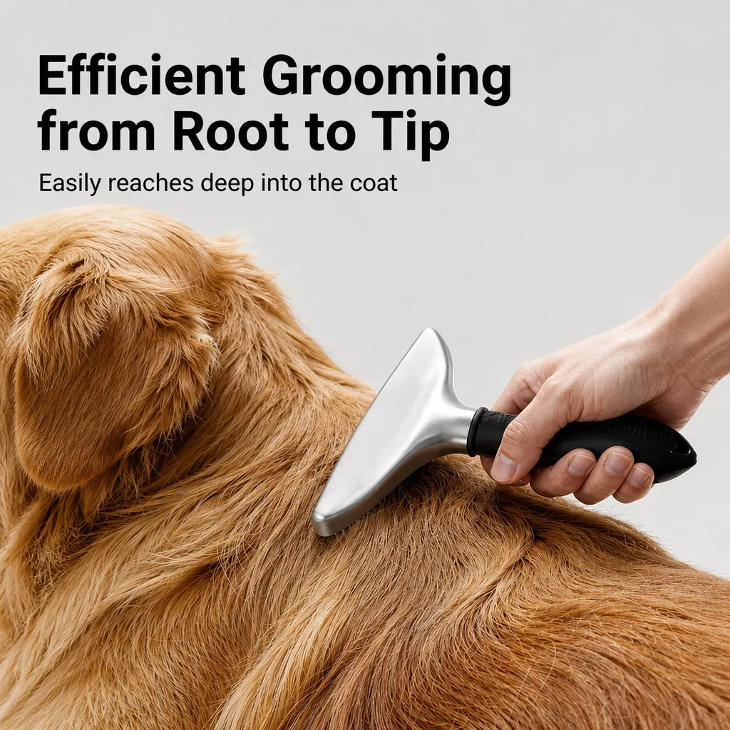 Detangling Rake Comb for Long-Haired Cats and Medium to Large Dogs