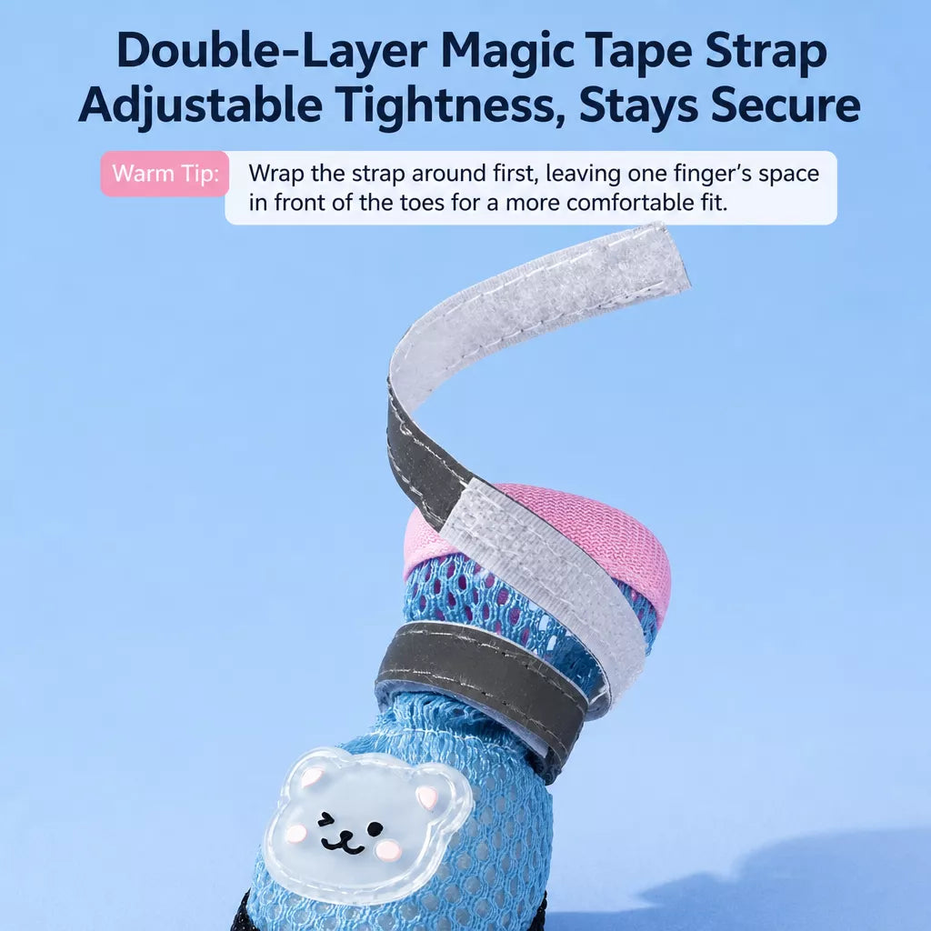 Nylon Dog Boots for Small Dogs – Soft Sole, Stay-On Design