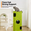 Multi-Tier Felt Cat Tower with Enclosed Hideaway and Scratcher