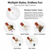 Telescoping Cat Teaser Wand with Interchangeable Attachments