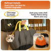 Faux Leather Car Pet Carrier for Cats and Small Dogs
