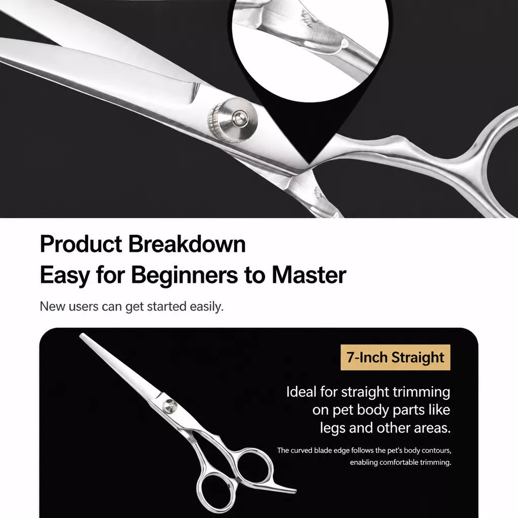 7-Inch Stainless Steel Pet Grooming Shears
