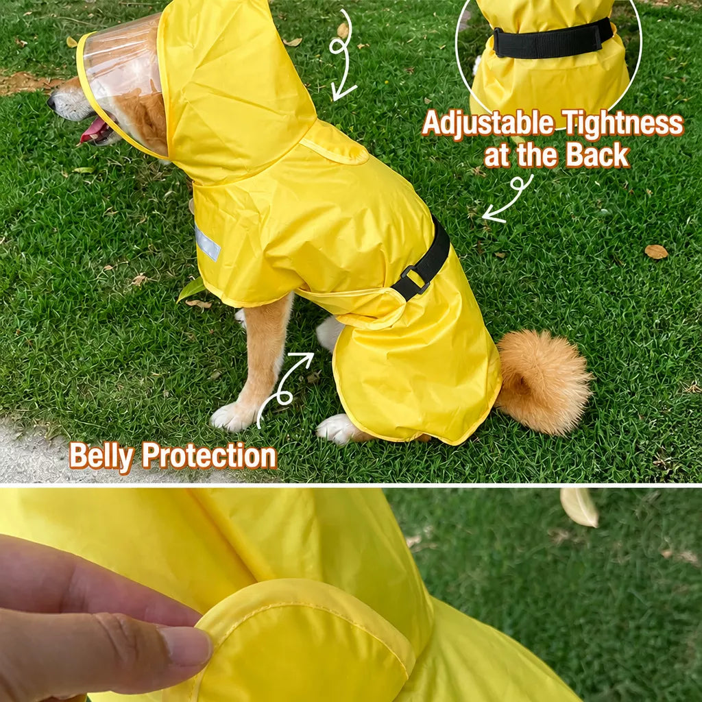 Dog Raincoat Cape for Small to Medium Dogs