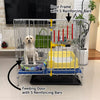 Galvanized Steel-Bar Dog Crate for Indoor or Outdoor Use