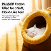 Enclosed Plush Pet Bed for Cats and Small Dogs