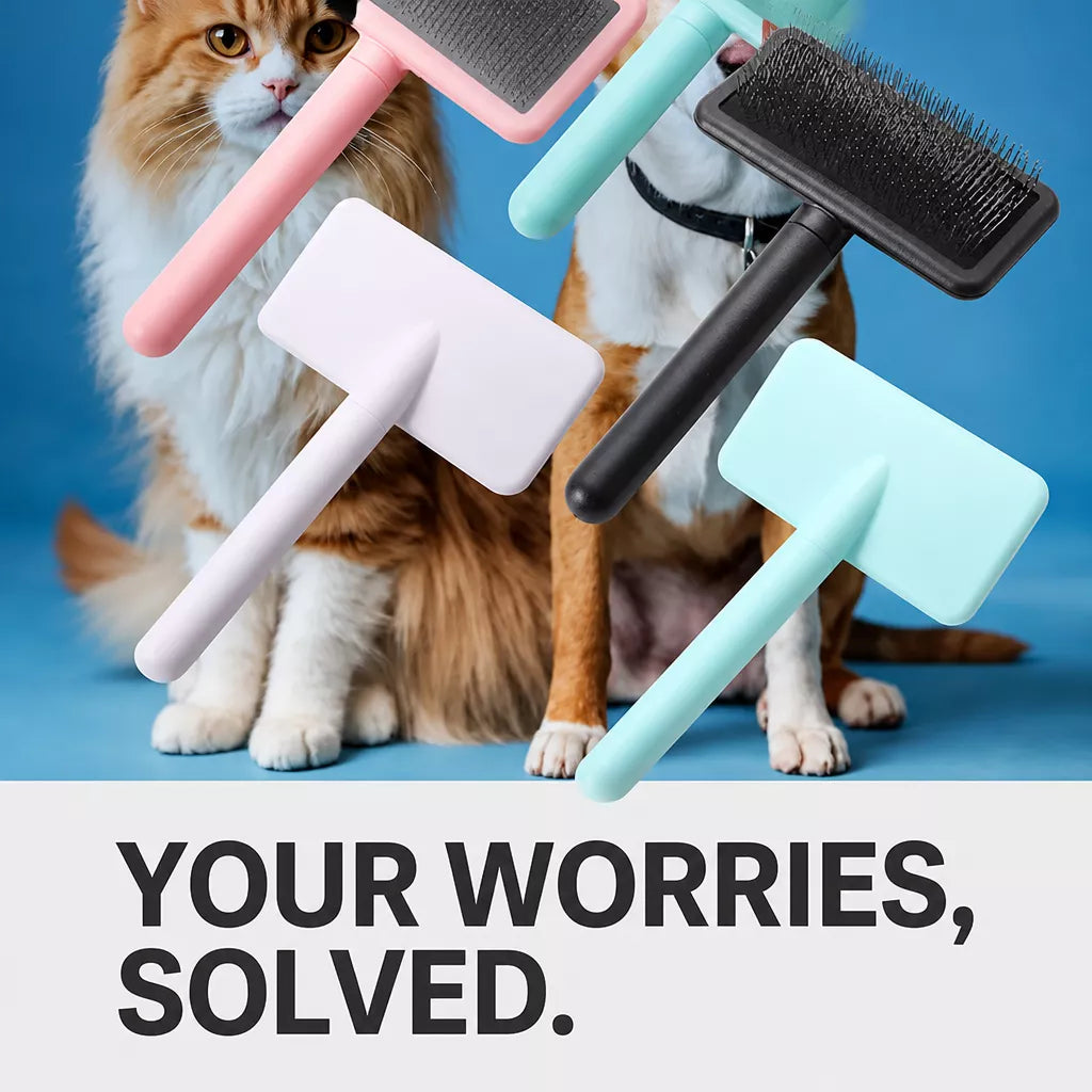 Long-Pin Pet Grooming Comb for Cats, Dogs & Rabbits