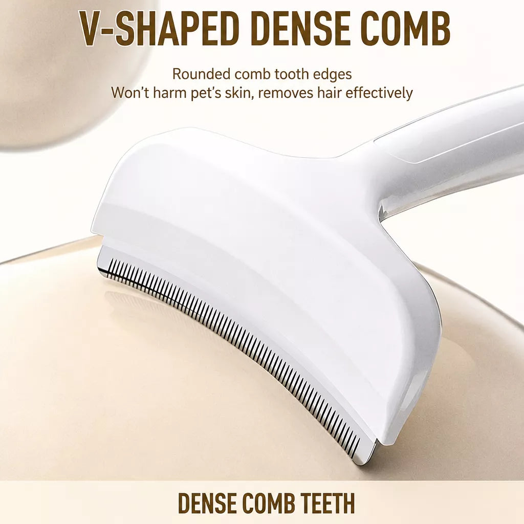 Curved Pet Deshedding Comb for Cats and Dogs