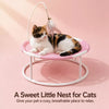Round Cat Bed with Hammock-Style Resting Area