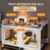 Indoor Dog Crate with Separate Toilet Tray