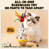 Beechwood Cat Wobble Toy with Feather and Twist Designs