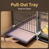 Indoor Iron Dog Crate with Separate Toilet Area
