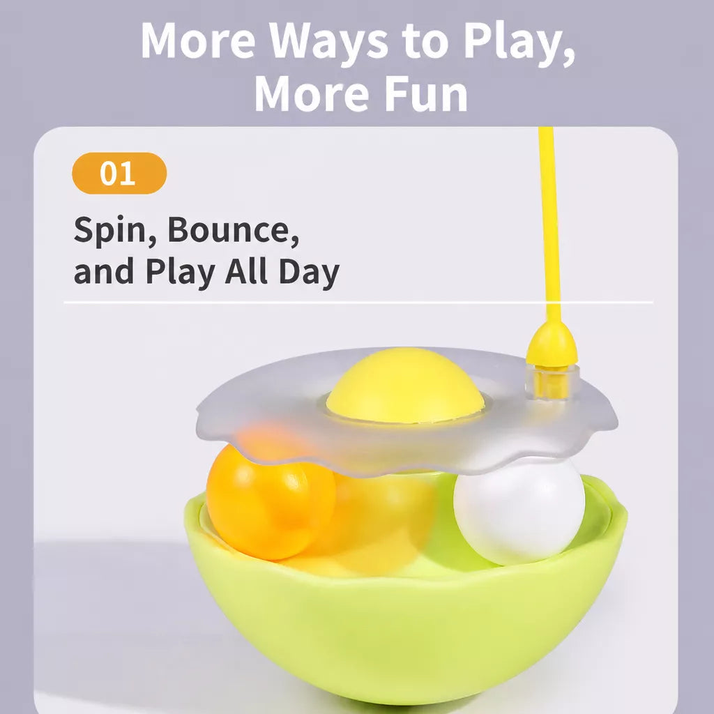 Wobble Cat Toy with Feather Accessory
