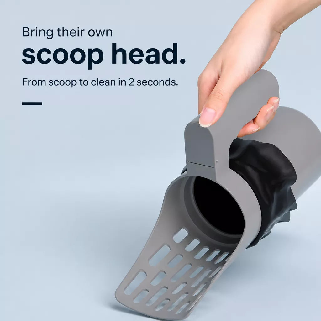 Cat Litter Scoop with Built-In Waste Bag Holder