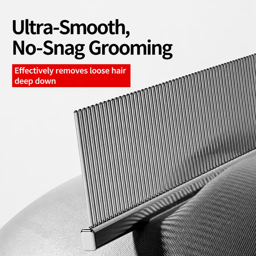 Fine-Tooth Pet Grooming Comb for Long-Haired Cats and Dogs