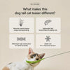 Cat Teaser Wand Toy with Feather & Fiber Teasers