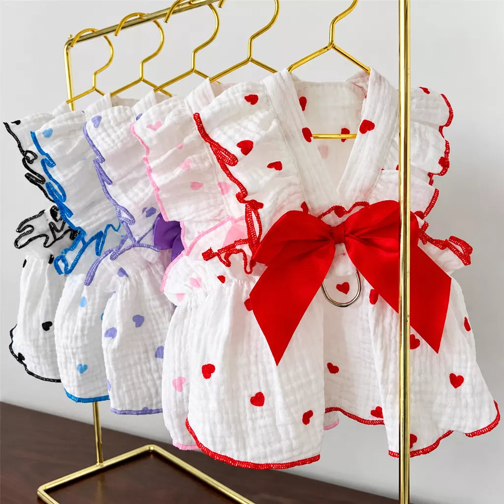 Lightweight Cotton Pet Dress for Small Dogs and Cats