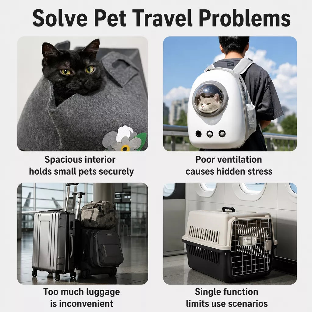 Expandable Pet Carrier Backpack for Cats and Small Dogs