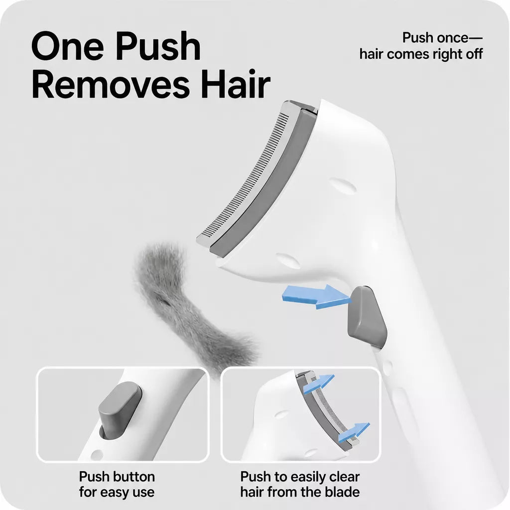 Curved-Tooth Thinning Comb for Cats and Dogs