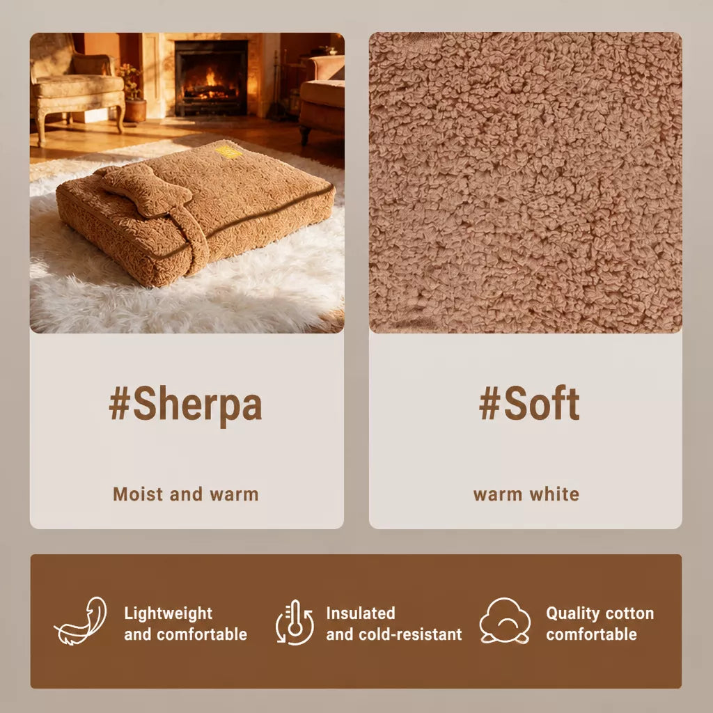 Plush Washable Pet Bed Mat