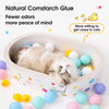 White Deep-Flute Corrugated Paper Cat Scratcher Bed