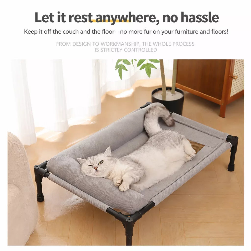 Elevated Pet Cot with Removable, Washable Cover