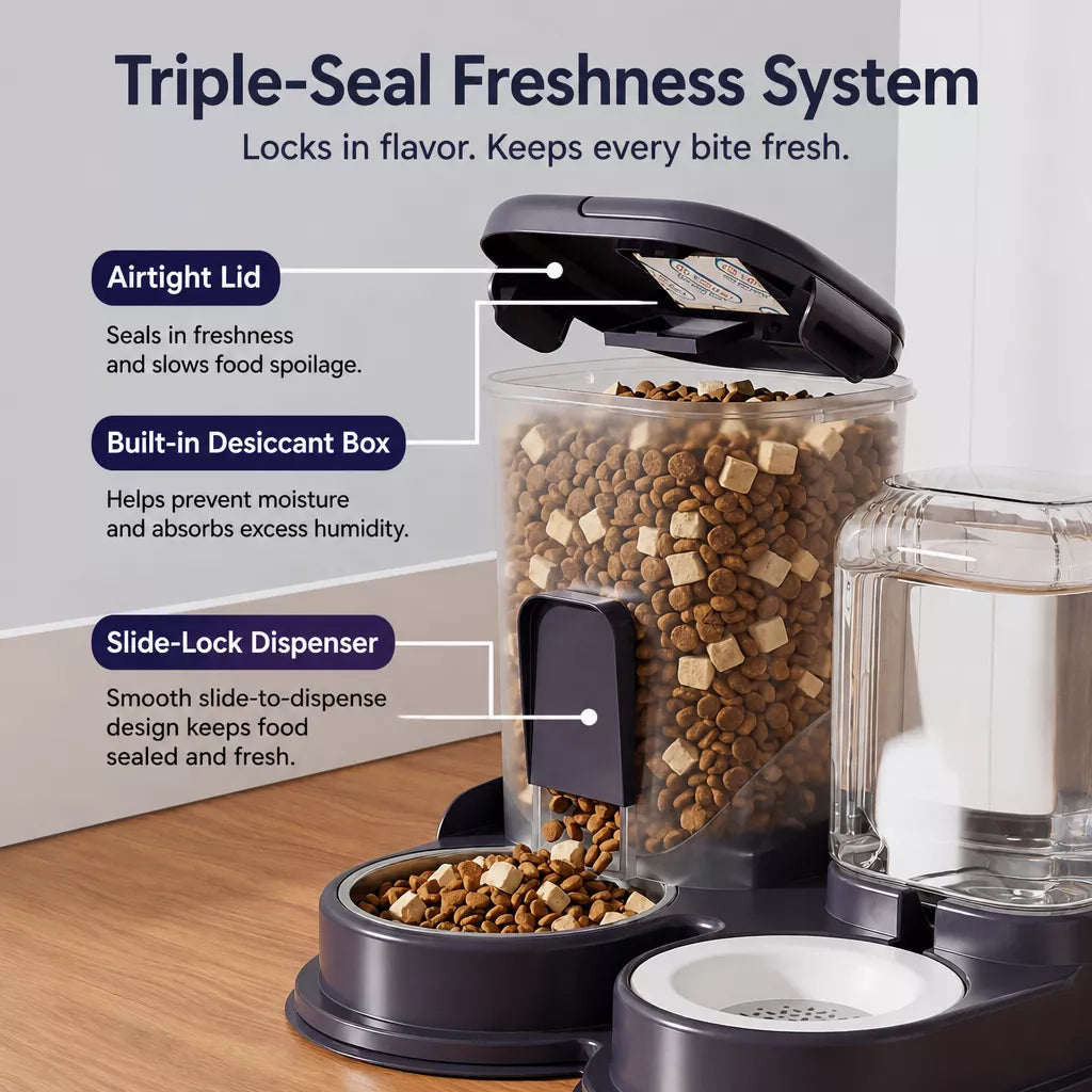 Non-Electric Pet Water Dispenser for Cats & Dogs