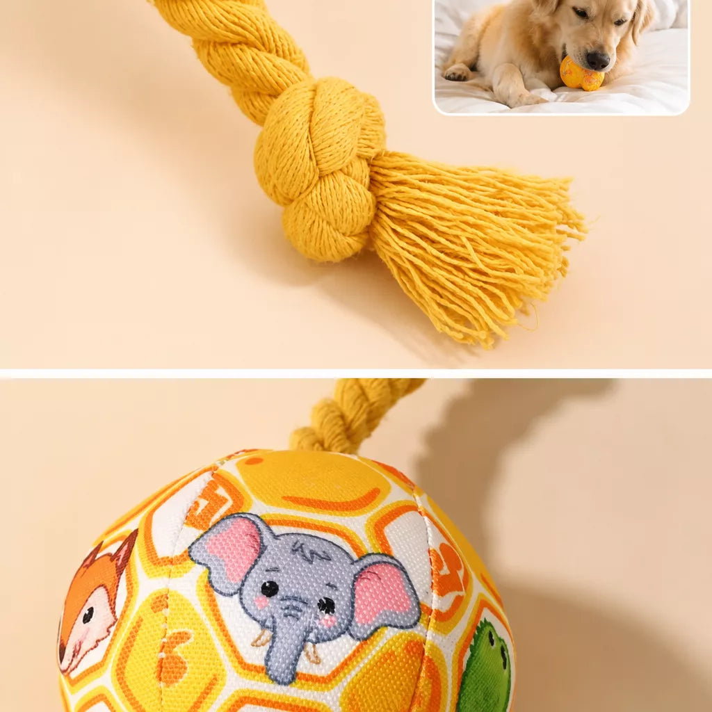 Unicorn Plush Squeaky Ball Toy for Small Dogs, 3.9-Inch