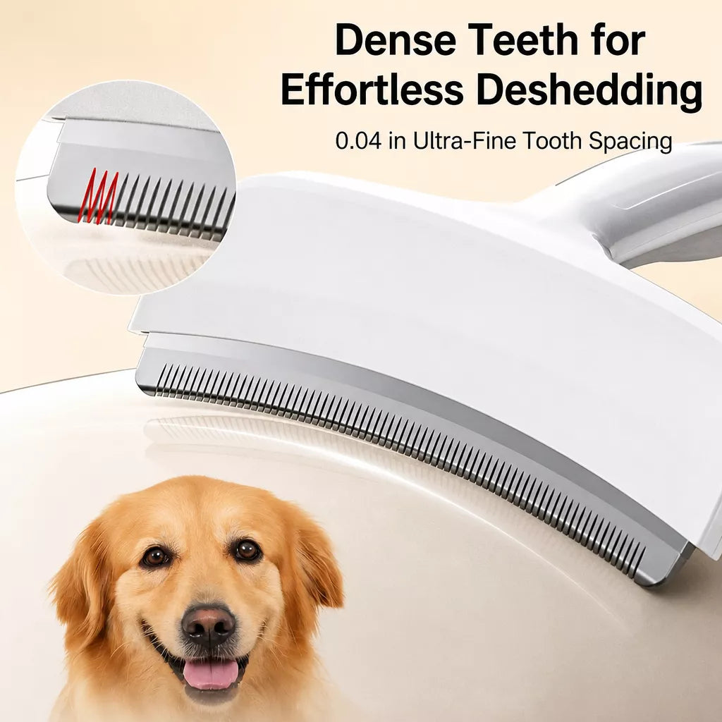 Curved Pet Deshedding Comb for Cats and Dogs