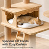 Solid Wood Cat Tree with Cat House
