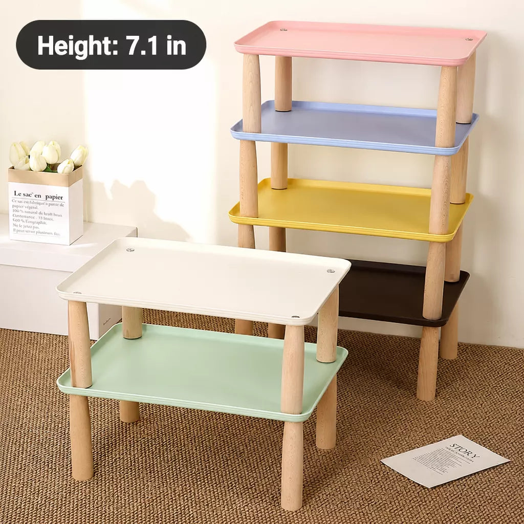 Elevated Pet Feeding Stand with Wooden Legs