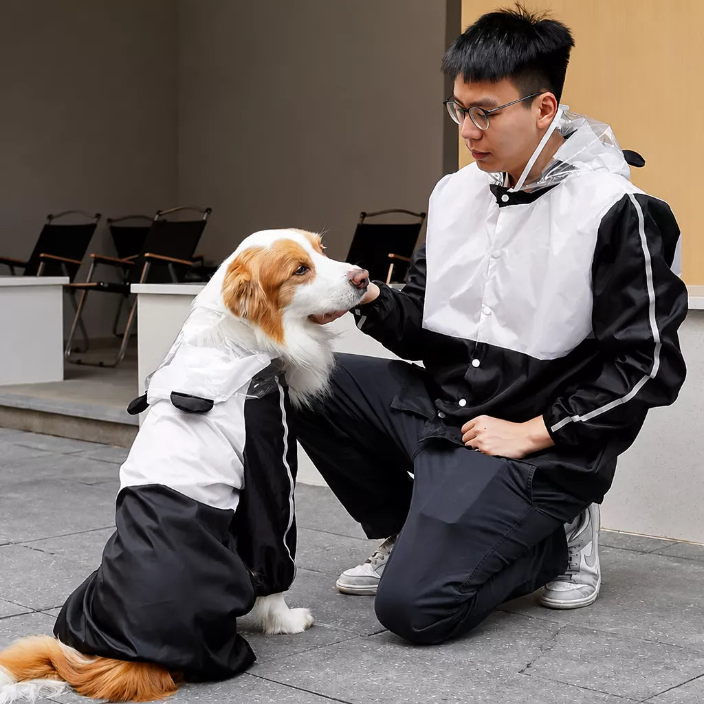 Full-Coverage Four-Leg Waterproof Raincoat for Dogs