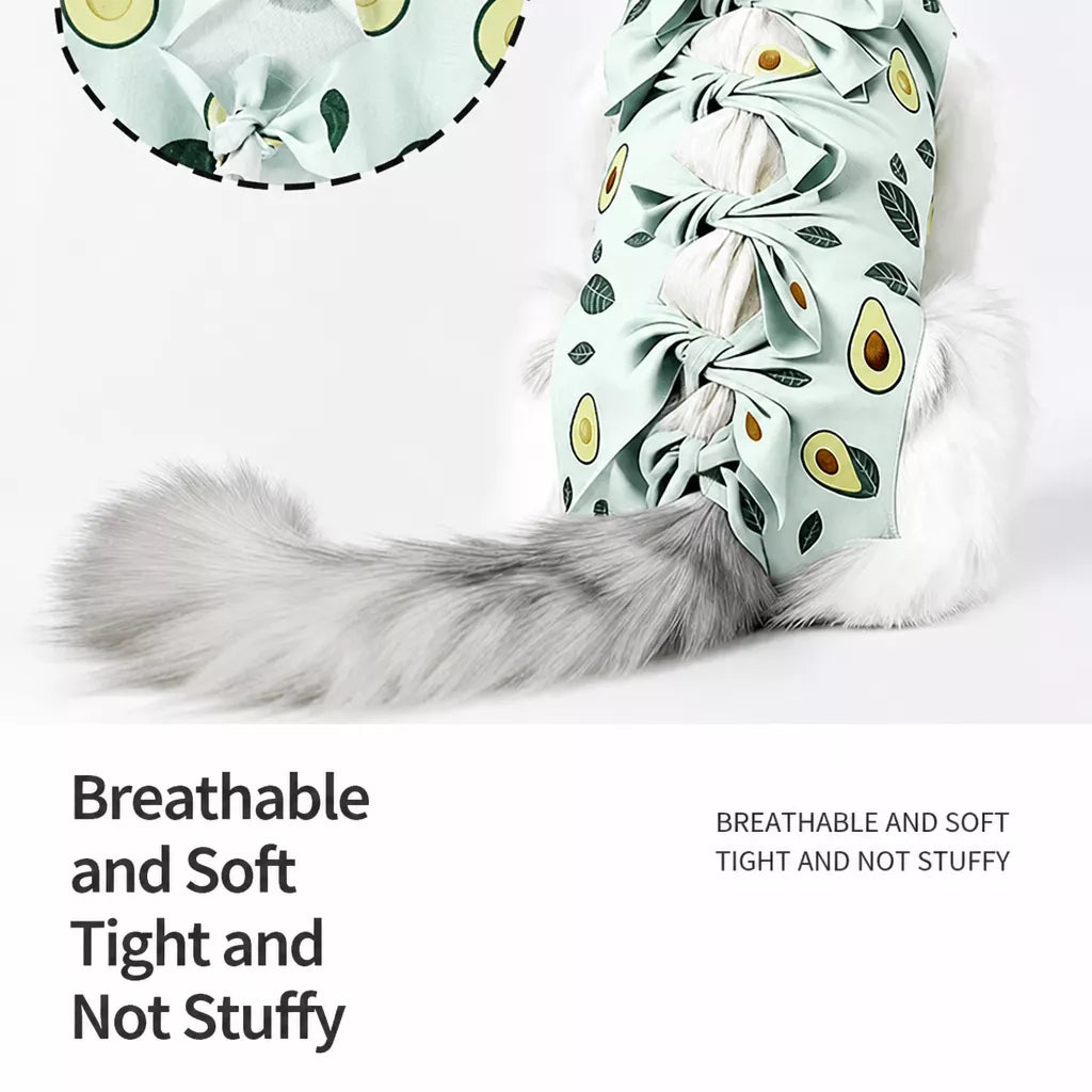 Cat Recovery Suit with Breathable Birdseye Mesh