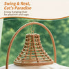 Hanging Rattan Pet Basket Bed for Pets Up to 22 lb