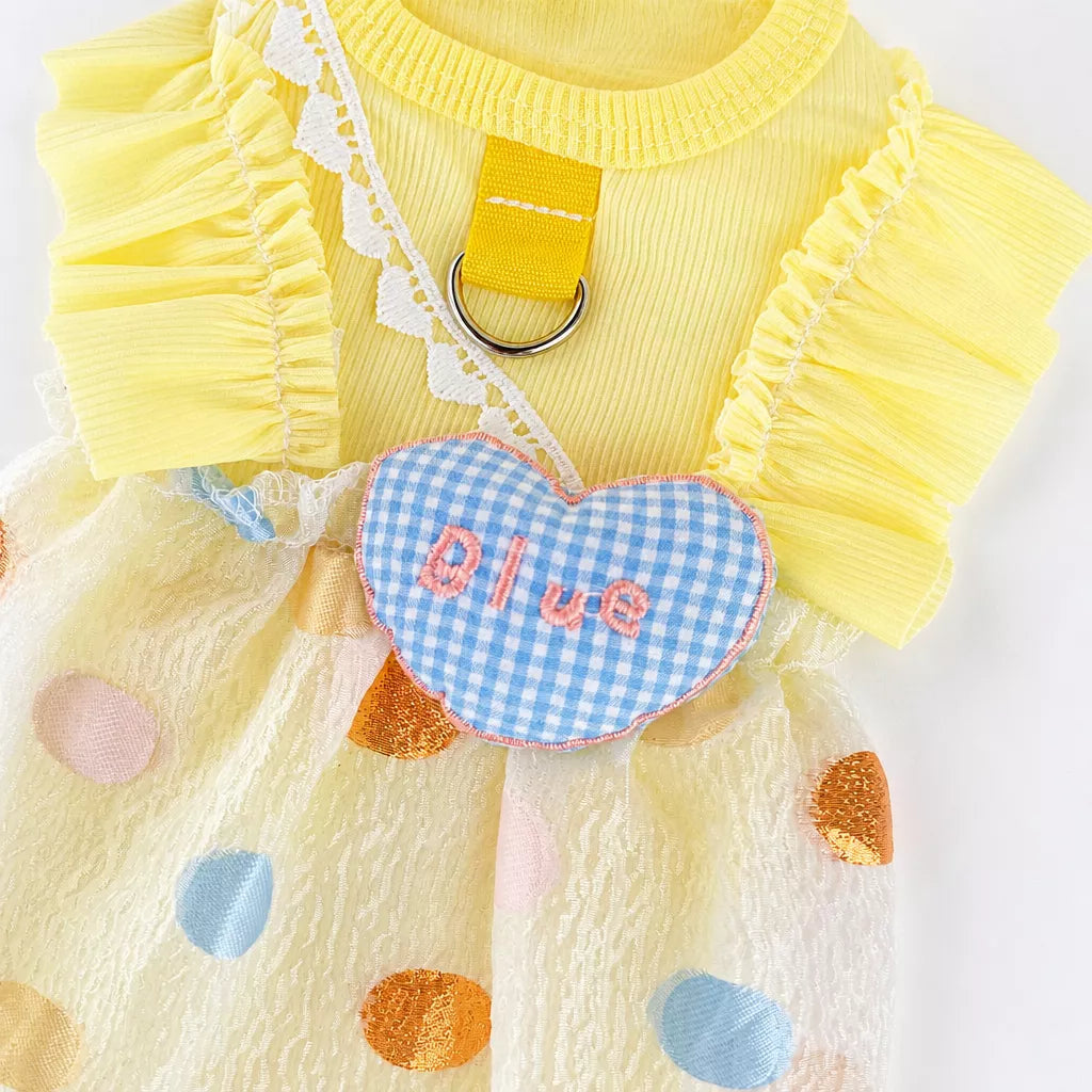 Lightweight Heart Detail Bubble Dress for Dogs and Cats