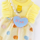 Lightweight Heart Detail Bubble Dress for Dogs and Cats