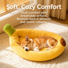 Banana-Shaped Pet Bed for Cats and Small Dogs