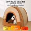 Enclosed Polyester Pet Bed House for Dogs and Cats