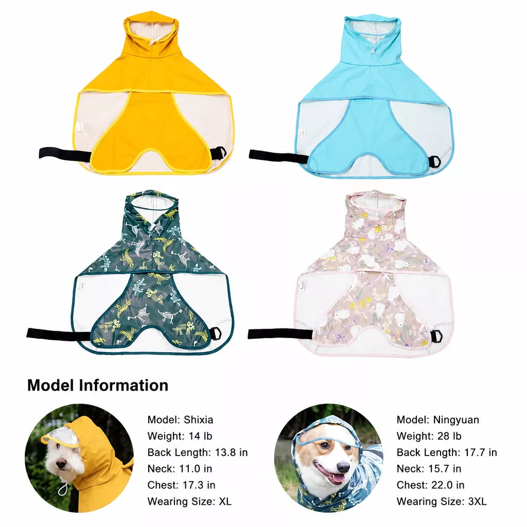 Full-Coverage Dog Raincoat Cape
