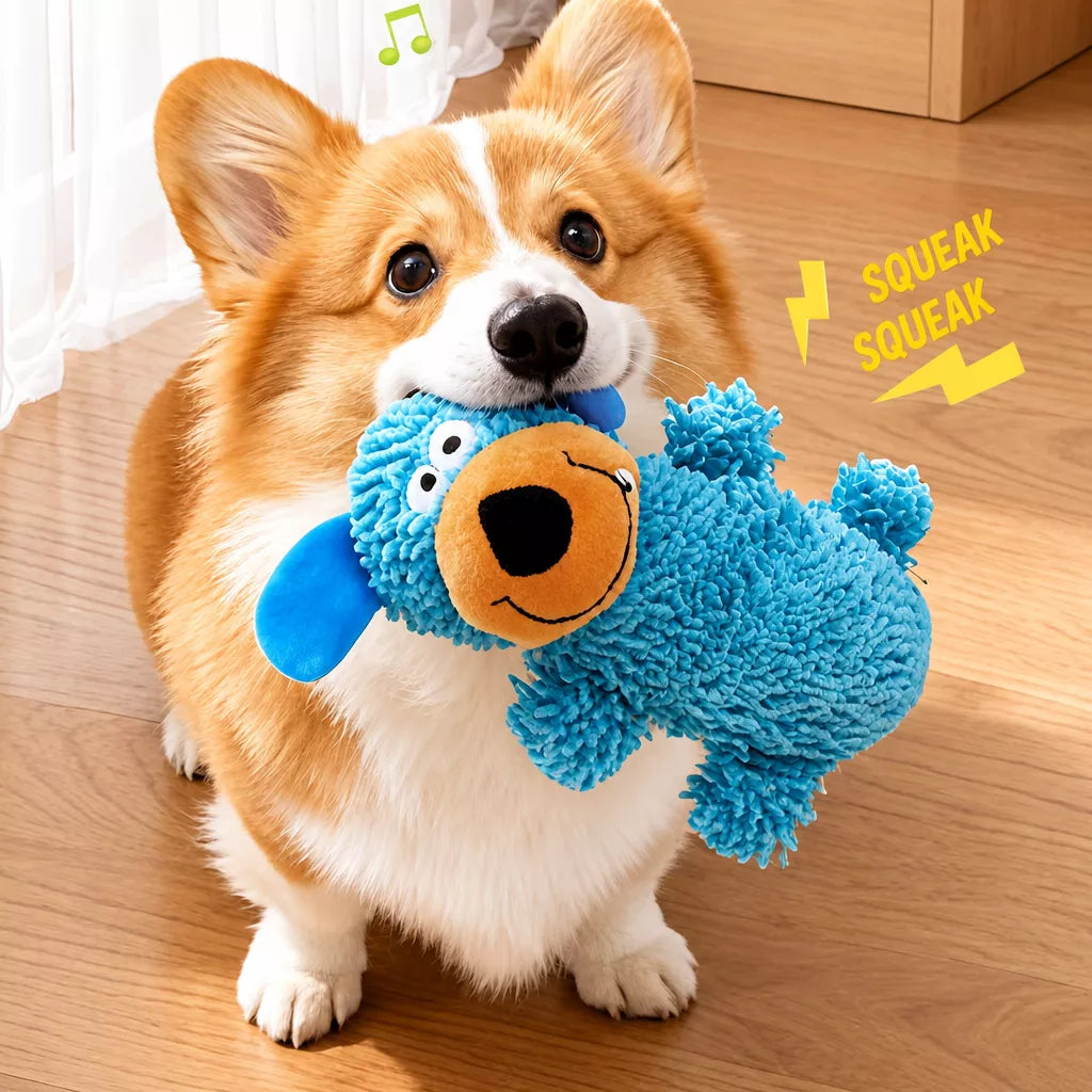 Squeaky Mop Dog Toy for Small and Medium Dogs