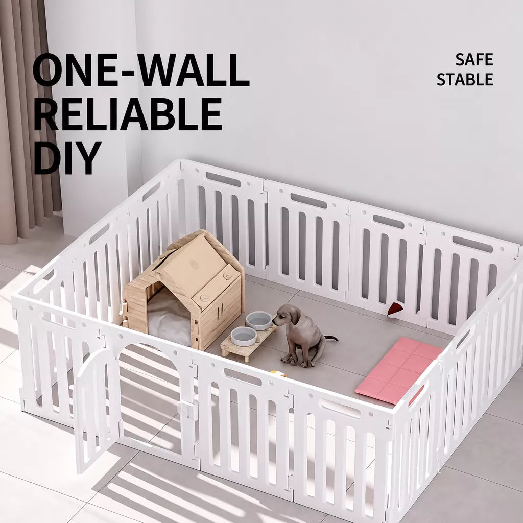 Plastic Modular Indoor Dog Playpen with Door